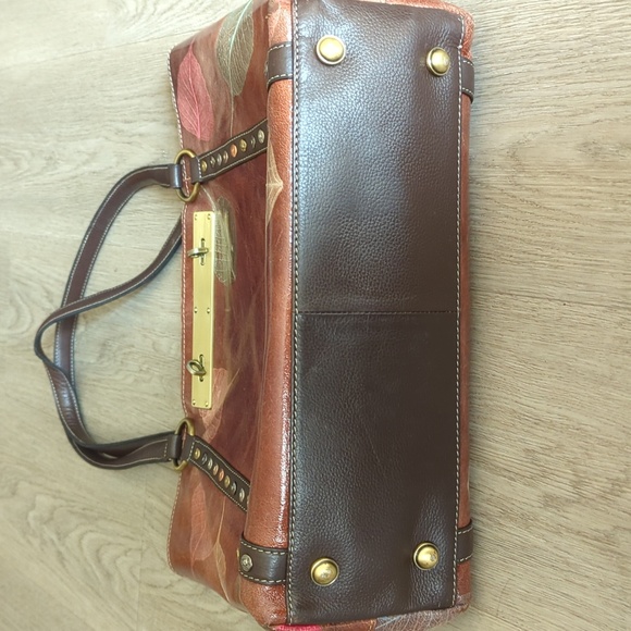 Leather leaf tote bag! - Picture 2 of 5